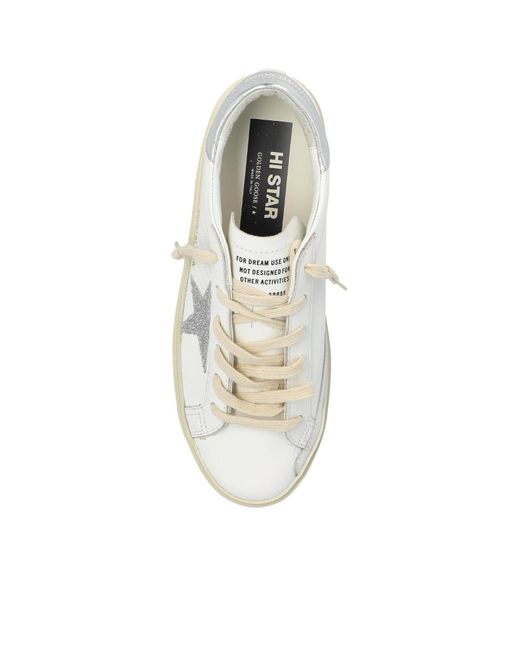 Golden Goose Deluxe Brand White Hi Star Low-Top Sneakers