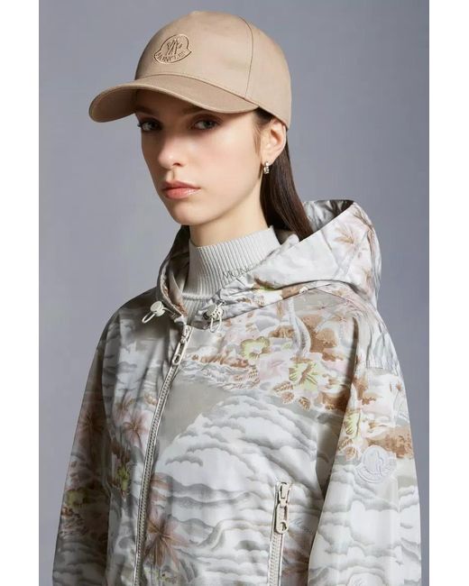 Moncler Natural Logo Embroidered Baseball Cap