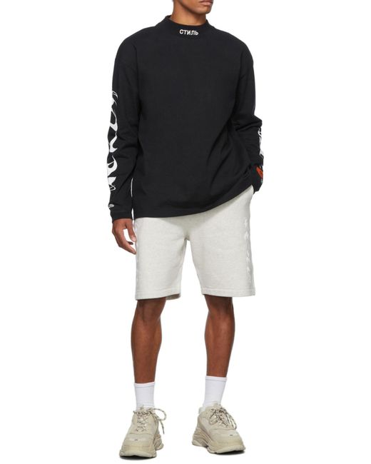 Heron Preston Black Long-Sleeved Sweater for men
