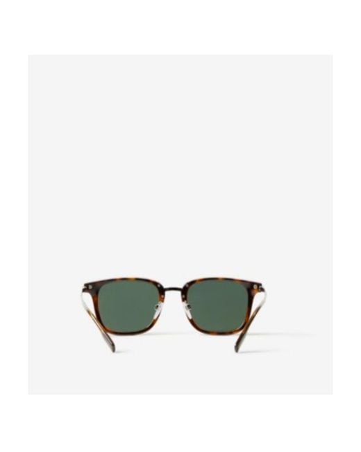 Burberry Green Tortoiseshell Square-Frame Sunglasses for men