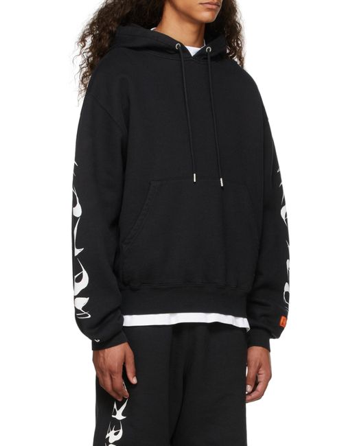 Heron Preston Blue Logo Patch Hoodie for men