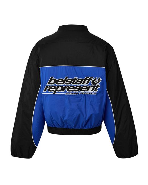 Represent Blue Jacket With Simple Silhouette for men