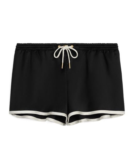 Céline Black Mini Triomphe Shorts