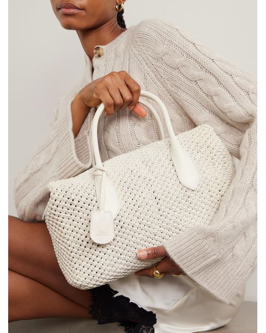 Polo Ralph Lauren Natural Woven Leather Shoulder Bag