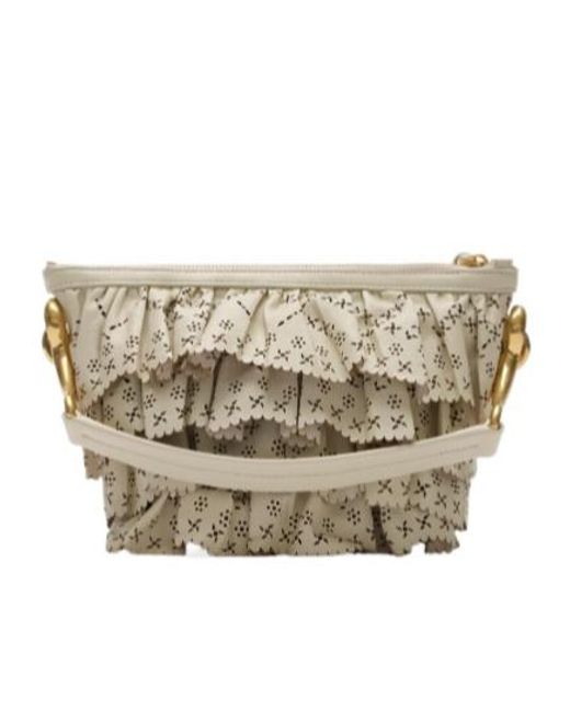Burberry Natural Mini Ruffle Bag