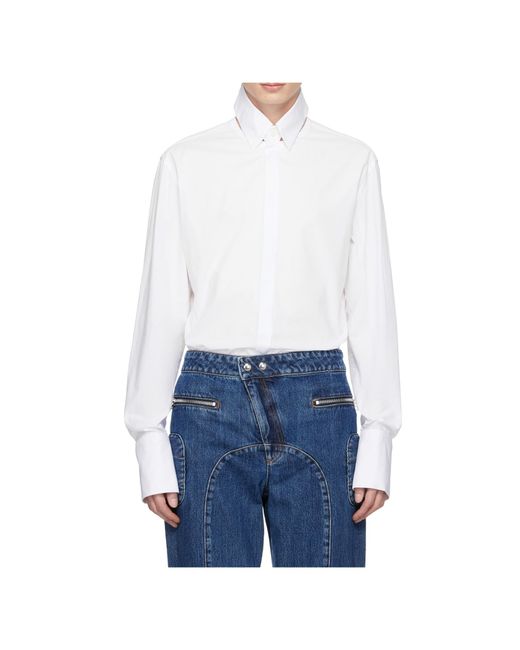 Jean Paul Gaultier White Folded Cuff Shirt for men