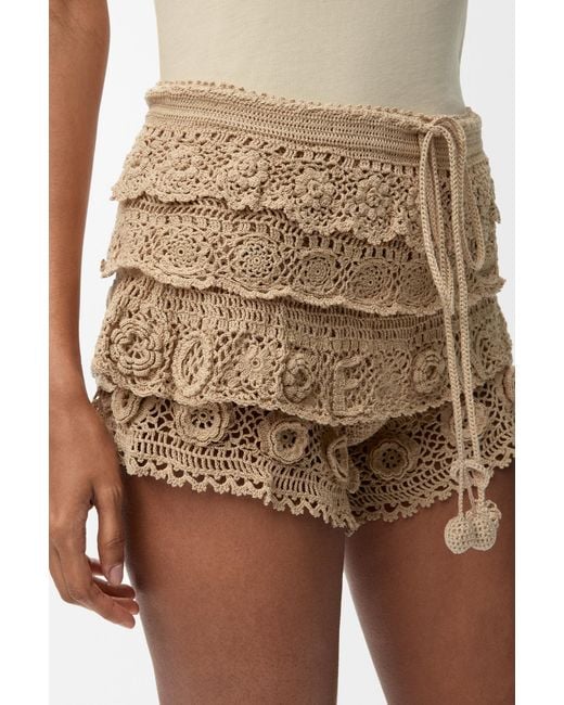 Loewe Natural Crochet Shorts