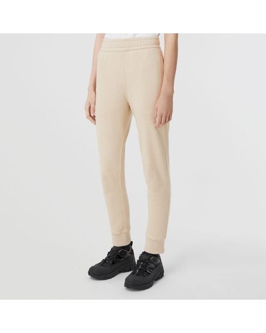 Burberry White Embroidered Logo Track Pants