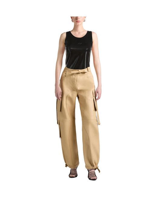 DIESEL Black Solid Color Stretchy Sleeveless Top