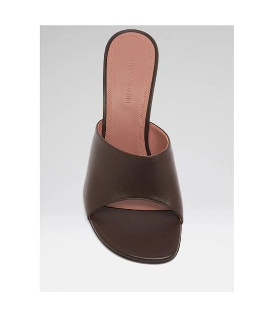 AMINA MUADDI Brown Taylor Slipper 90 Nappa