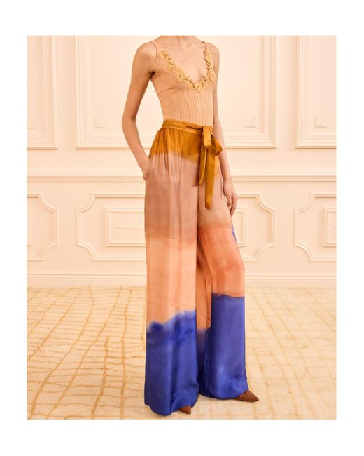 Ulla Johnson Blue High Rise Wide Leg Pants
