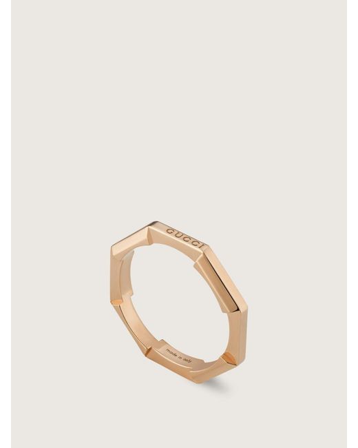 Gucci Pink Logo 18-Carat Rose Ring