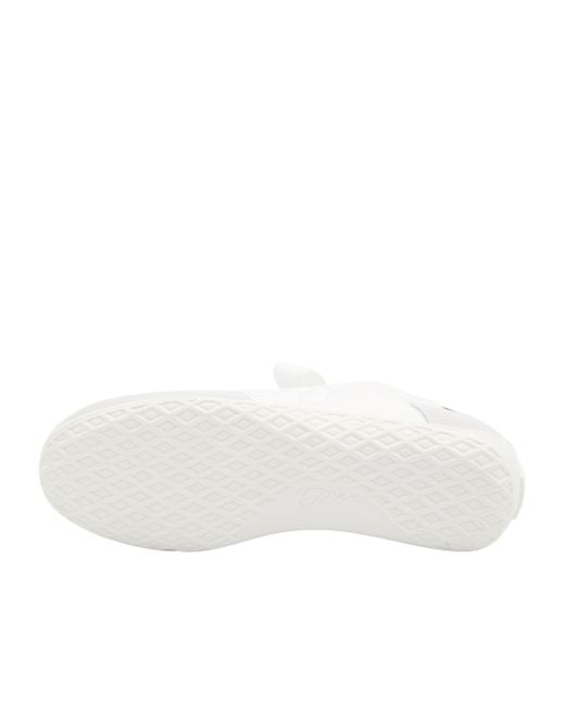 Roger Vivier White Embroidered Buckle Sneakers