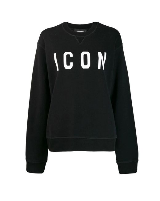 DSquared² Black Logo Round Neck Sweater