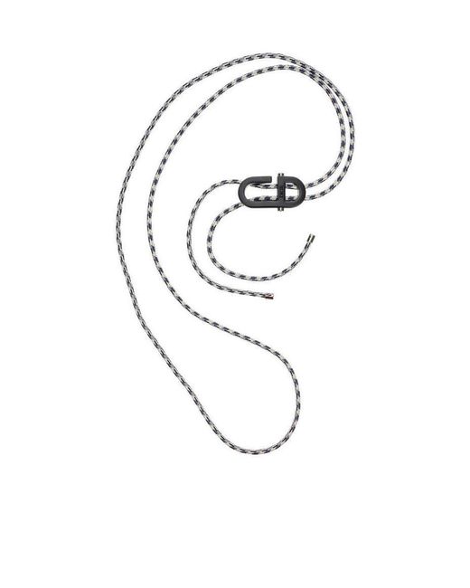 Dior White Cd Rope Belt for men