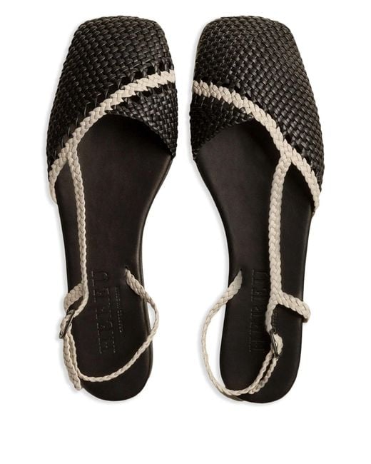 Hereu Brown Square Toe Flats