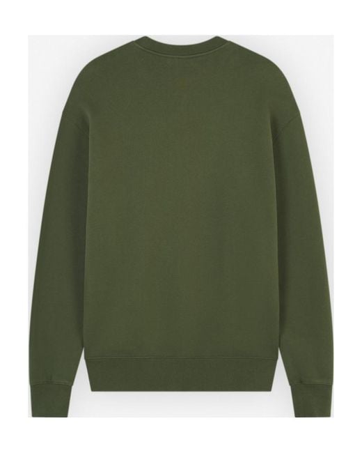 Maison Kitsuné Green Maison Kitsuné Logo Printed Crewneck Sweatshirt for men