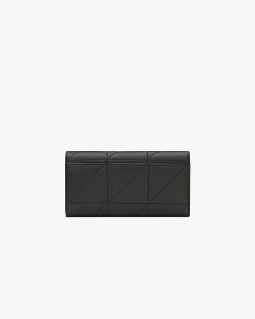 Saint Laurent Black Jamie Quilted Leather Wallet