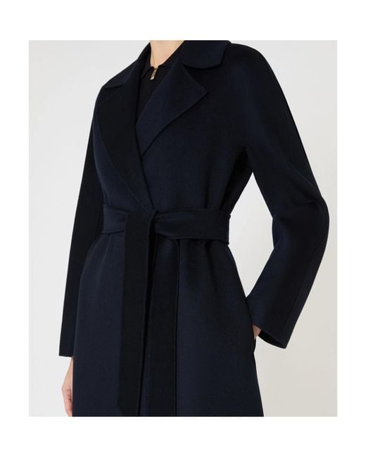 Max Mara Black Studio Cles Belted Coat