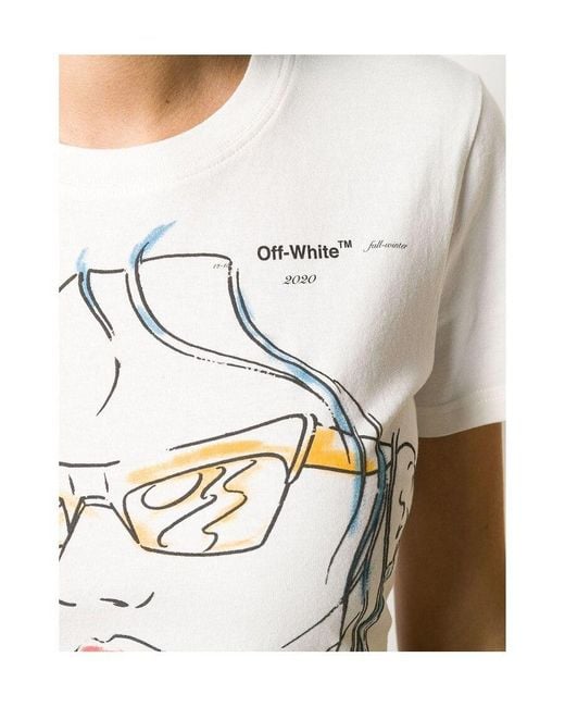 Off-White c/o Virgil Abloh White Logo Character Printed T-Shirt