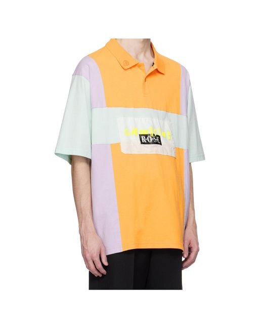 Martine Rose Gray Oversized Panelled Polo for men