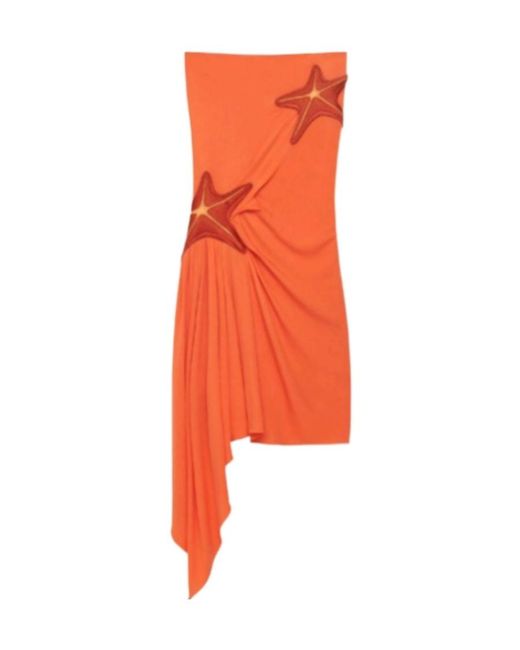 Loewe Red Starfish Bustier Dress