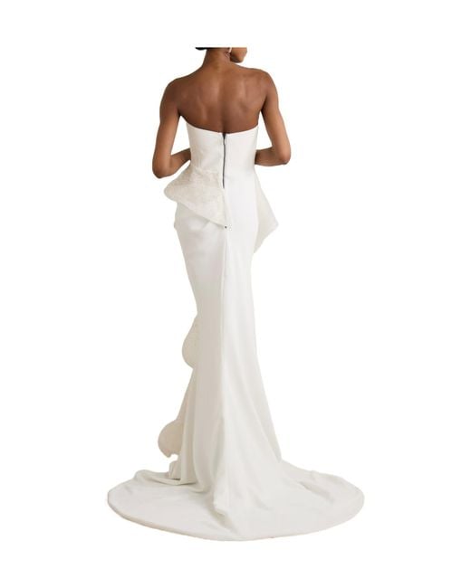 Maticevski White Strapless Dress