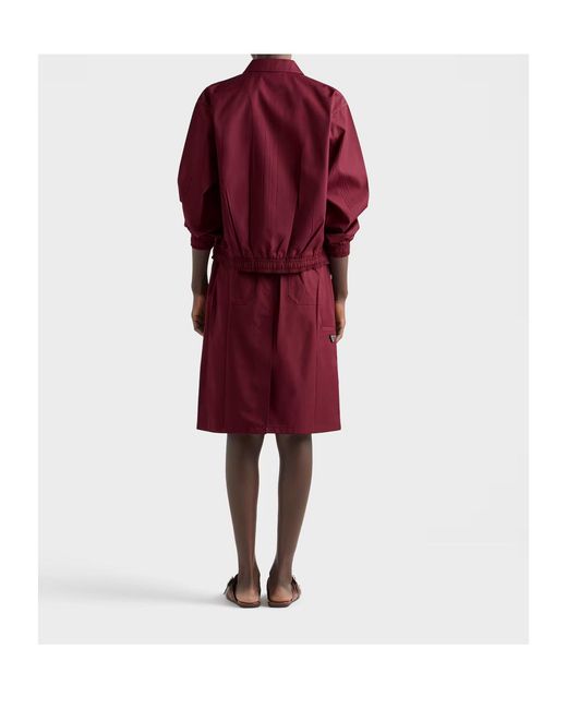 Prada Purple Poplin Midi-Skirt