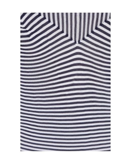 Bottega Veneta Gray Striped Sleeveless Top
