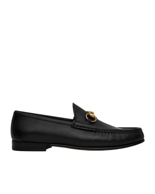 Gucci Black Horsebit Loafers for men
