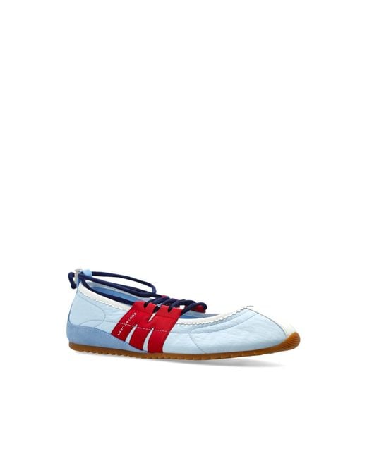 Marc Jacobs Blue Round-Toe Ballet Flats
