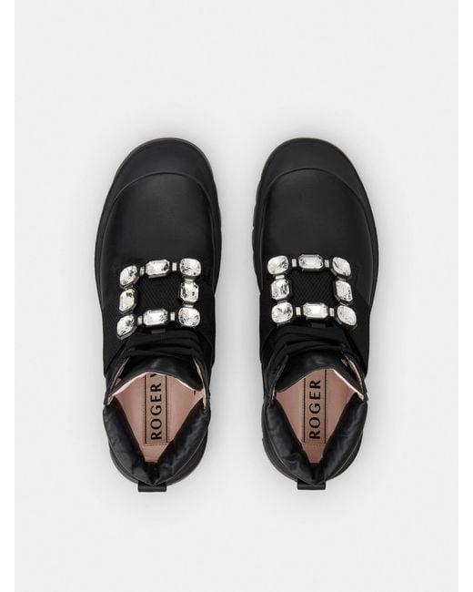 Roger Vivier Black Tie Buckle Boots