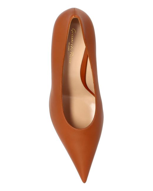 Gianvito Rossi Brown Pointed-Toe High Heels