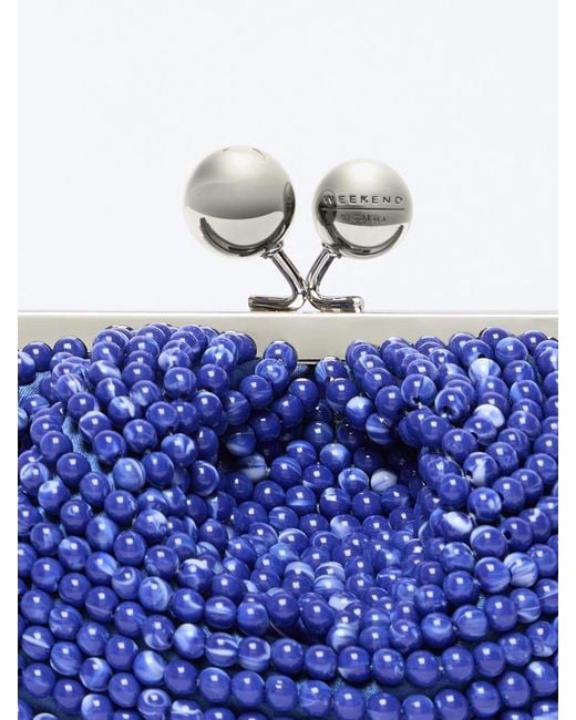 Weekend by Maxmara Blue Embellished Small Pasticcino Bag
