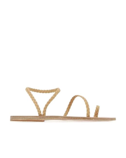 Ancient Greek Sandals Metallic Eleftheria Open-Toe Sandals