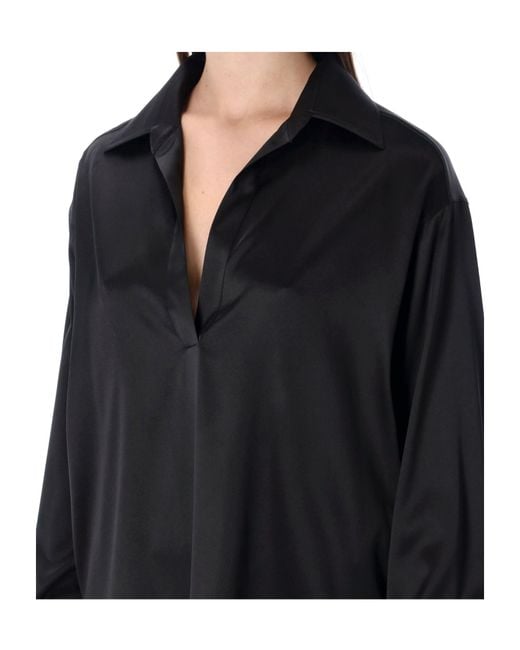 Tom Ford Black V-Neck Long Sleeve Top
