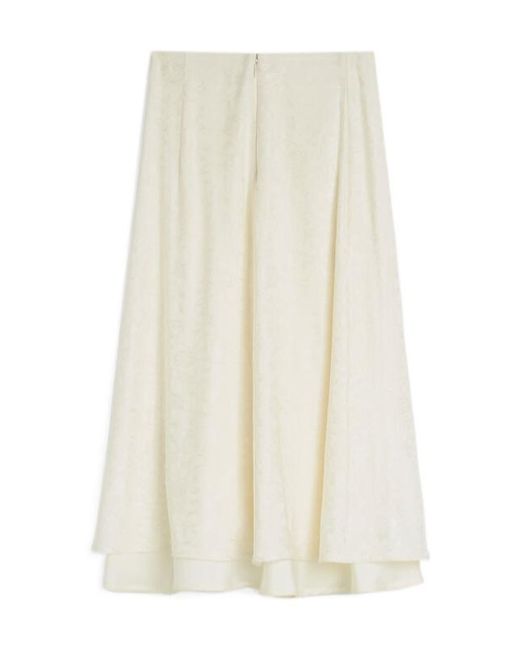Jil Sander White Jacquard Skirt