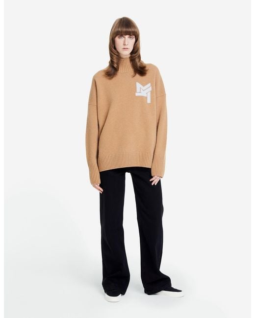 Maison Kitsuné Natural High-Necked Wool Pullover for men
