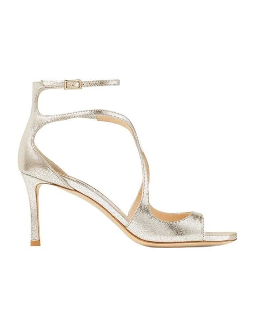Jimmy Choo White Ankle-Strap Sandals