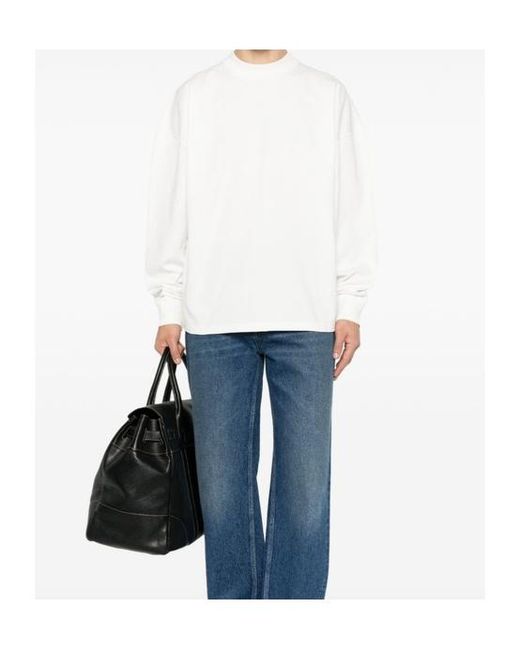 The Row White Dolino Long-Sleeve Sweater for men
