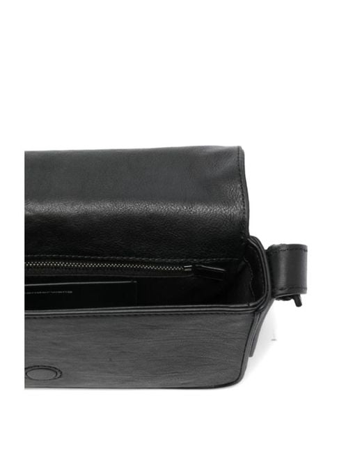 Alexander Wang White Logo Embossed Foldover Top Shoulder Bag