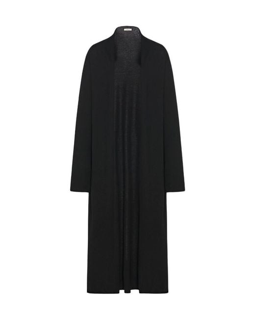 The Row Black Circle Long Knitted Cardigan