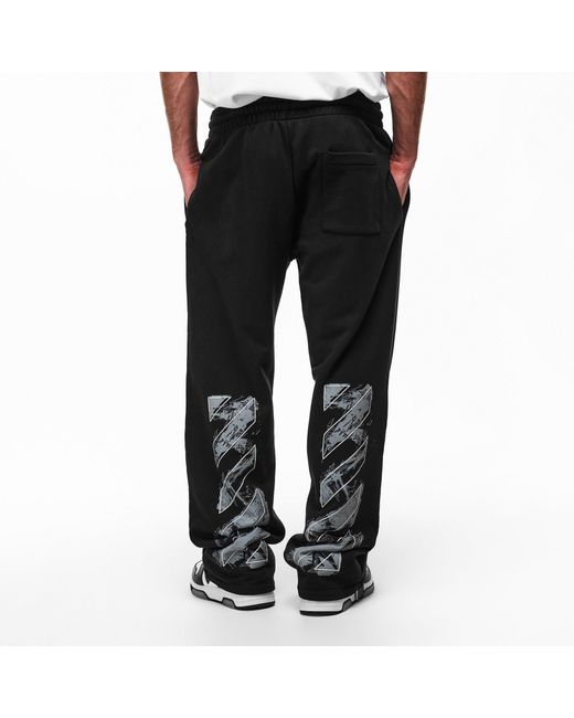 Off-White c/o Virgil Abloh Black Logo Pattern Sweatpants for men