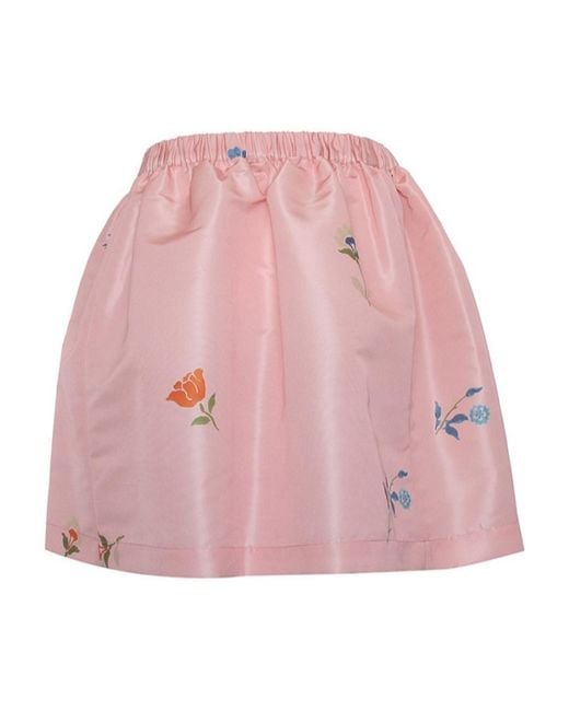 RED Valentino Pink Pattern Skirt