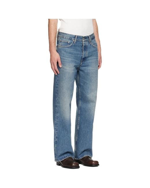 sunflower Blue Wide Leg Jeans for men