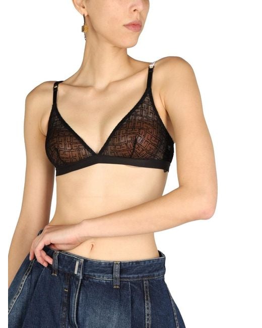 Givenchy Blue Patterned Bra