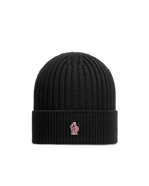 Moncler Black Wool Beanie for men