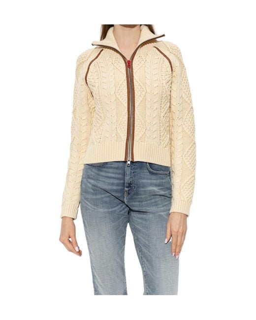 DIESEL Natural Cable Knit Cardigan