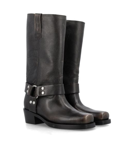 Paris Texas Black Roxy Brushed Boots
