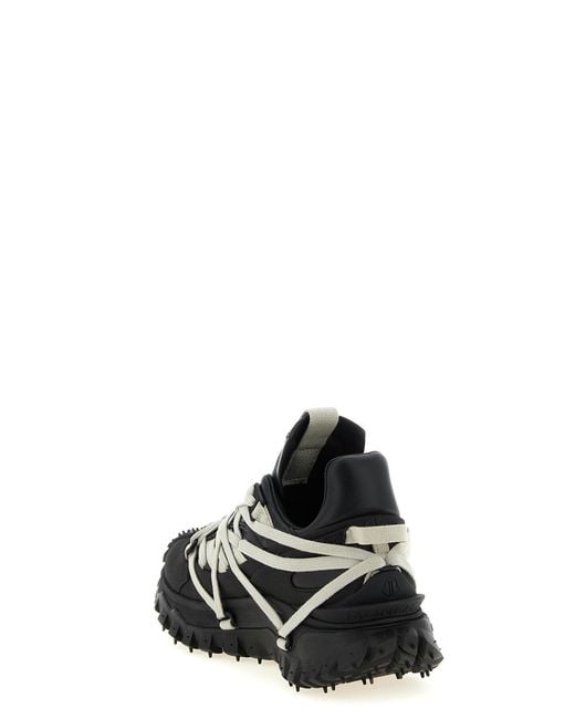 Moncler Black Moncler Rick Owens Trailgrip Megalace Lace-Up Sneakers for men